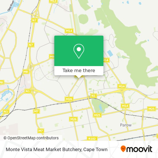 Monte Vista Meat Market Butchery map
