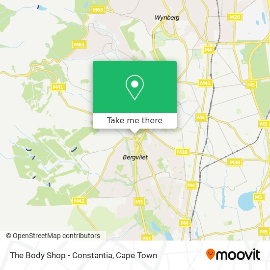 The Body Shop - Constantia map