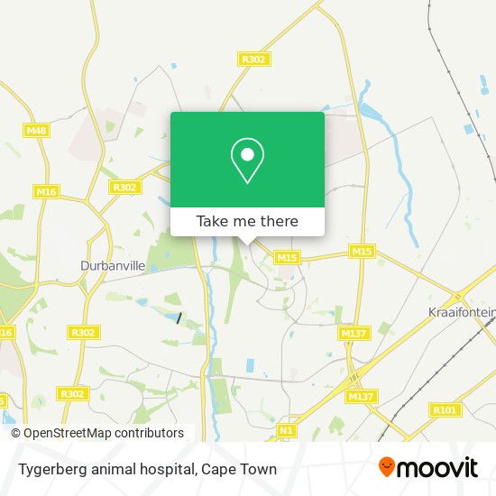 Tygerberg animal hospital map