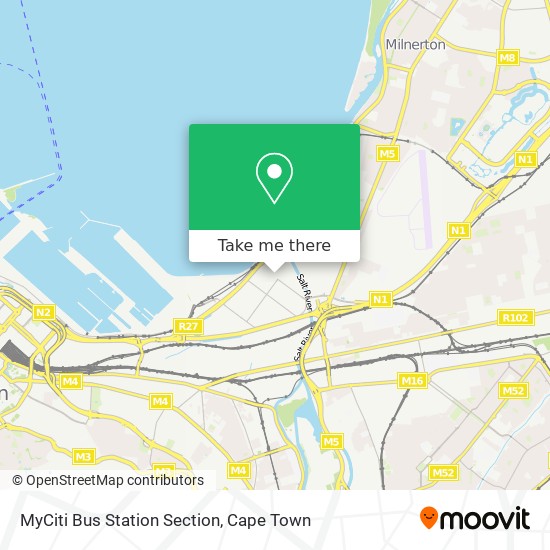 MyCiti Bus Station Section map