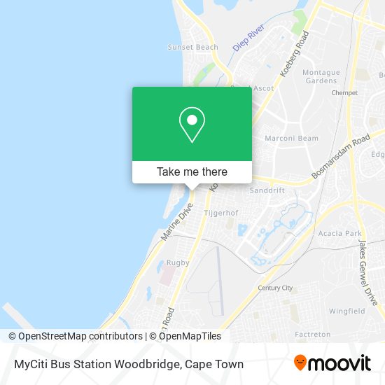 MyCiti Bus Station Woodbridge map