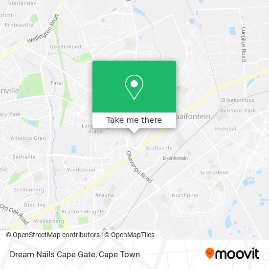 Dream Nails Cape Gate map