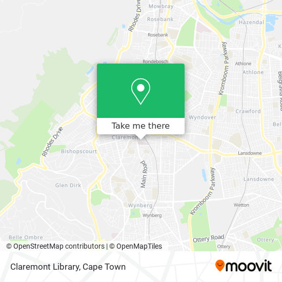Claremont Library map