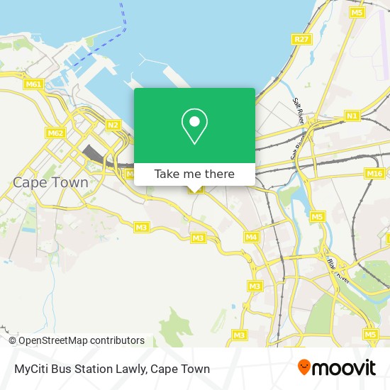MyCiti Bus Station Lawly map
