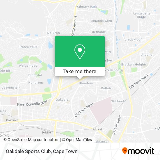 Oakdale Sports Club map