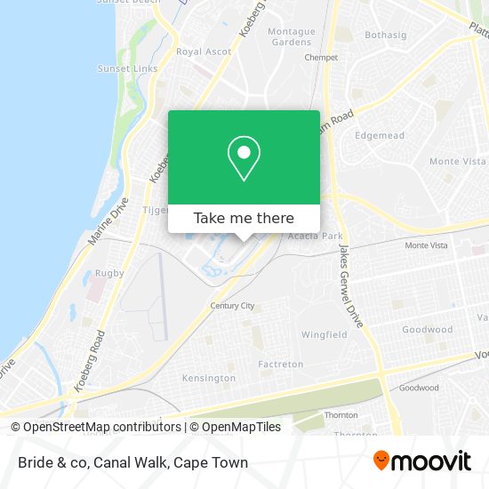 Bride & co, Canal Walk map