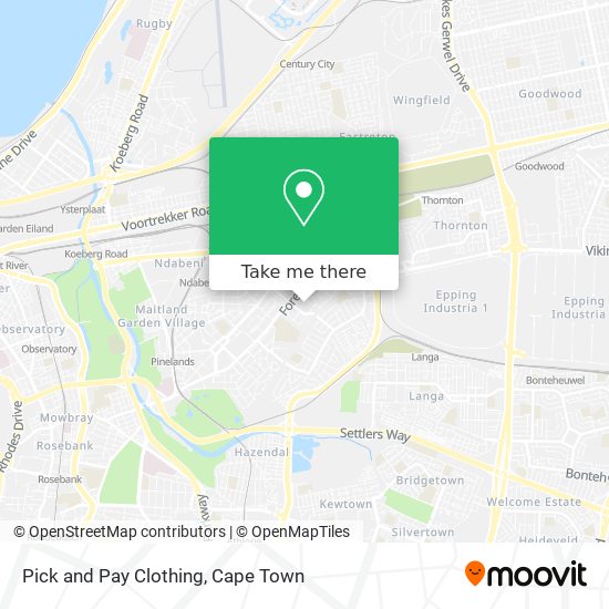 Pick and Pay Clothing map