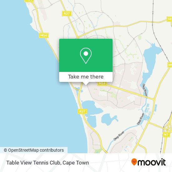 Table View Tennis Club map