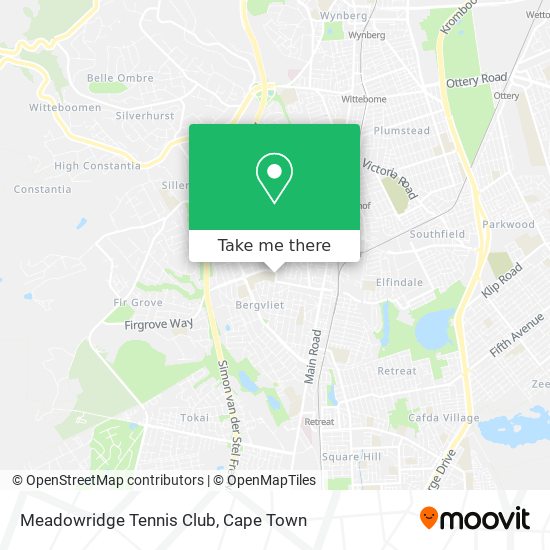 Meadowridge Tennis Club map
