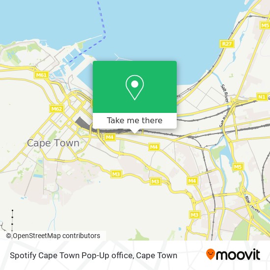 Spotify Cape Town Pop-Up office map