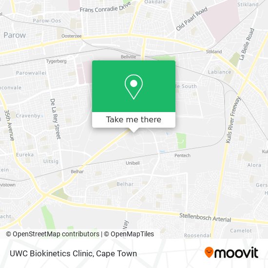 UWC Biokinetics Clinic map