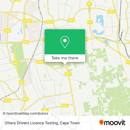Ottery Drivers Licence Testing map