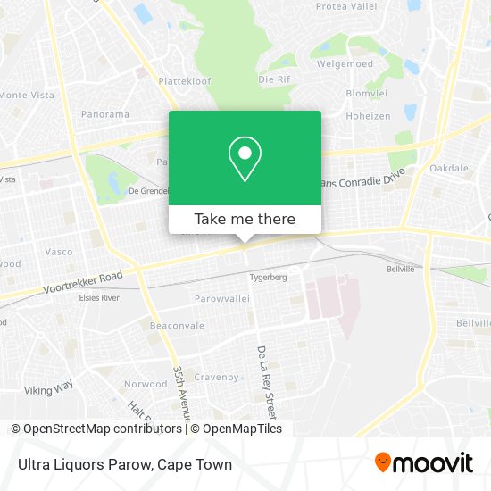 Ultra Liquors Parow map