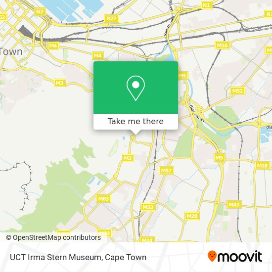 UCT Irma Stern Museum map