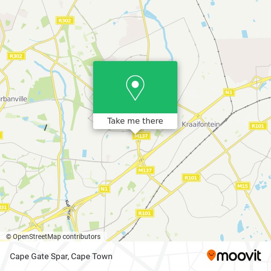 Cape Gate Spar map