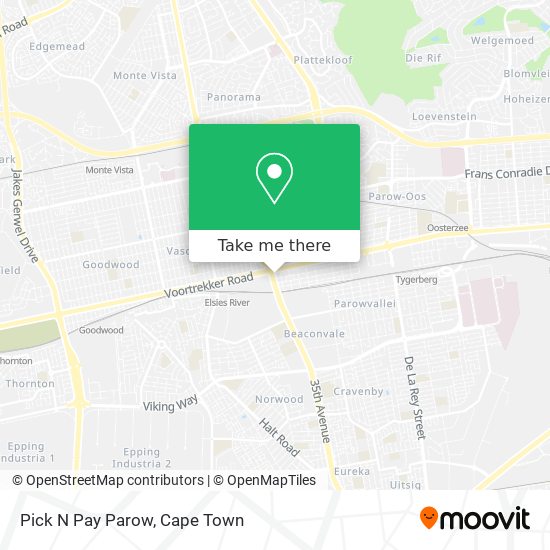 Pick N Pay Parow map