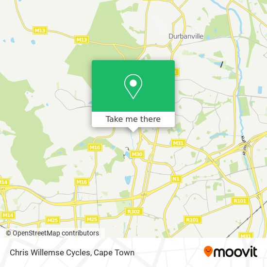 Chris Willemse Cycles map