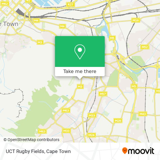 UCT Rugby Fields map
