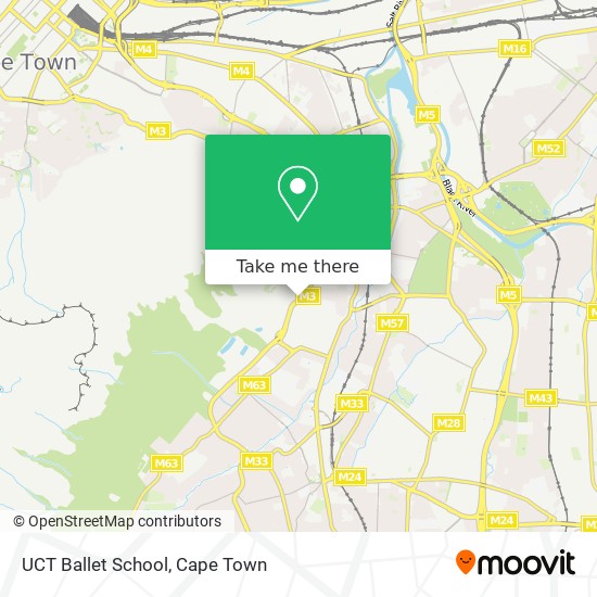 UCT Ballet School map