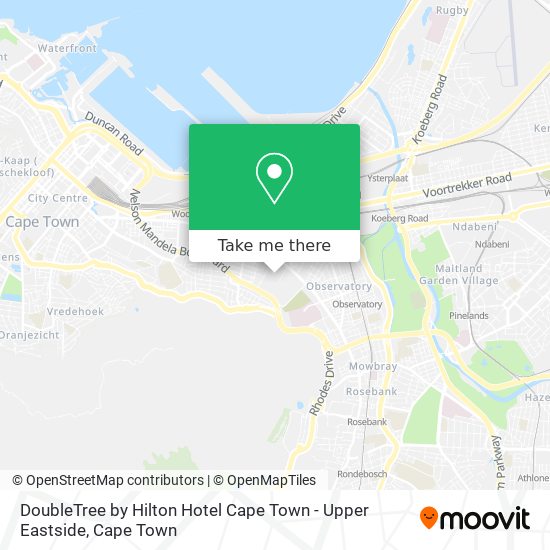DoubleTree by Hilton Hotel Cape Town - Upper Eastside map