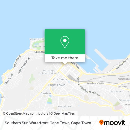 Southern Sun Waterfront Cape Town map