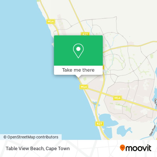 Table View Beach map