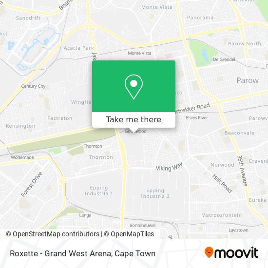 Roxette - Grand West Arena map