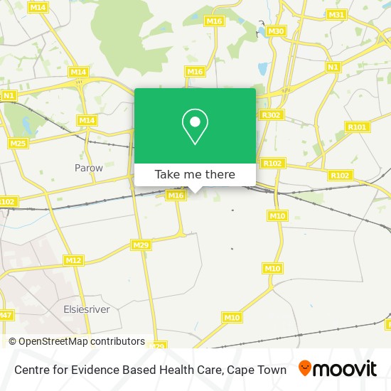Centre for Evidence Based Health Care map