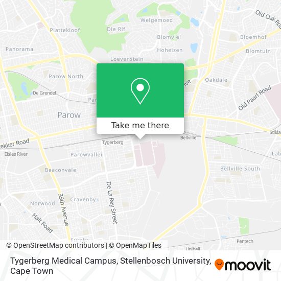 Tygerberg Medical Campus, Stellenbosch University map