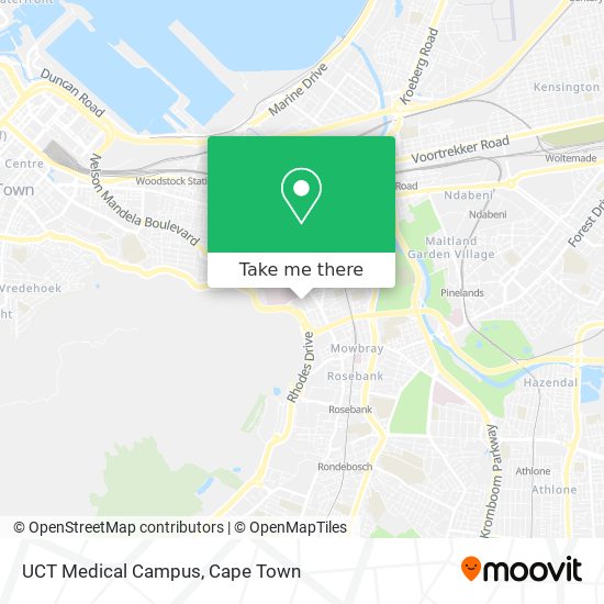 UCT Medical Campus map