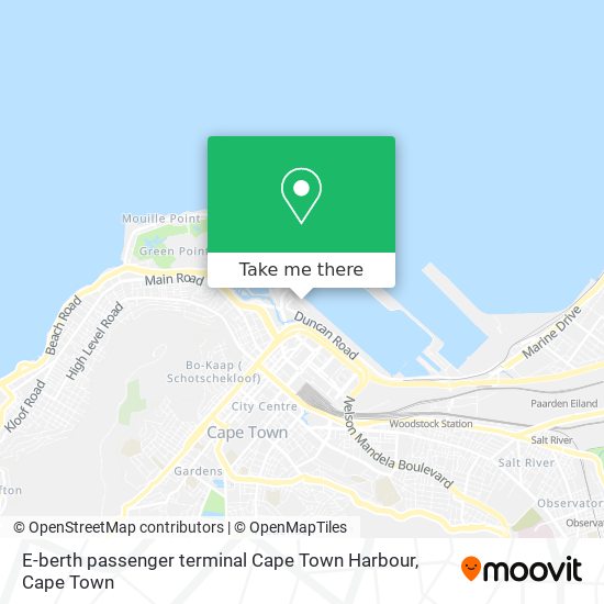 E-berth passenger terminal Cape Town Harbour map