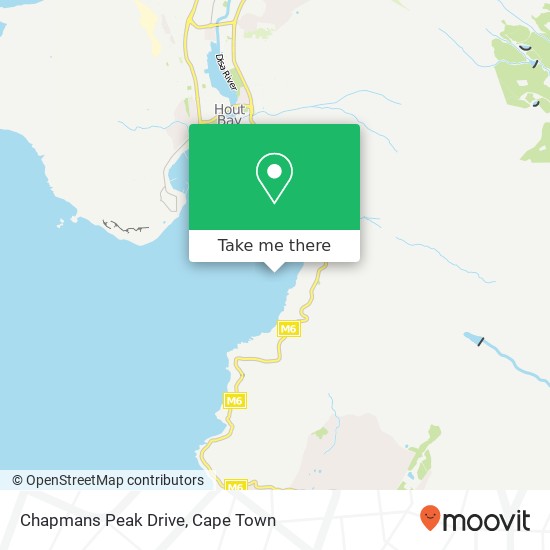 Chapmans Peak Drive map