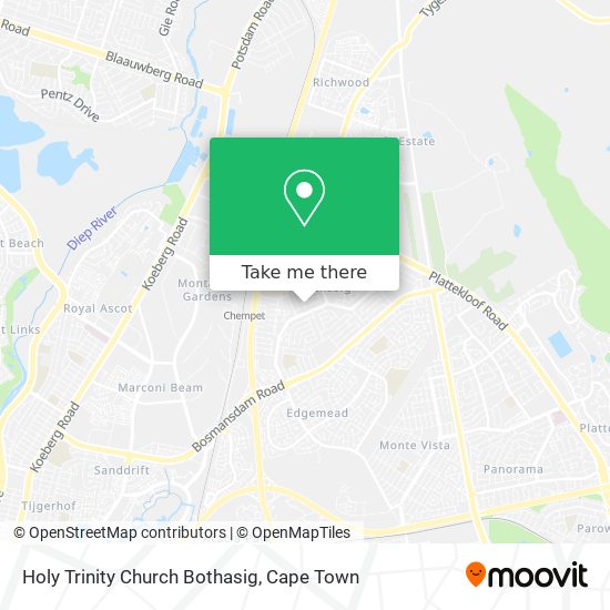 Holy Trinity Church Bothasig map