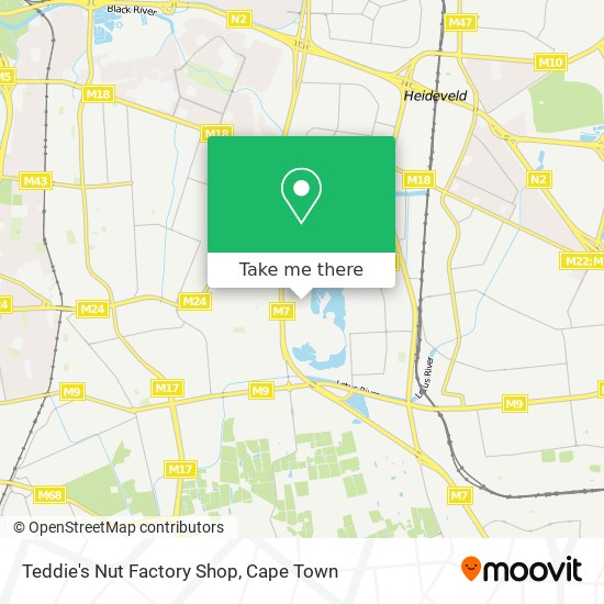Teddie's Nut Factory Shop map