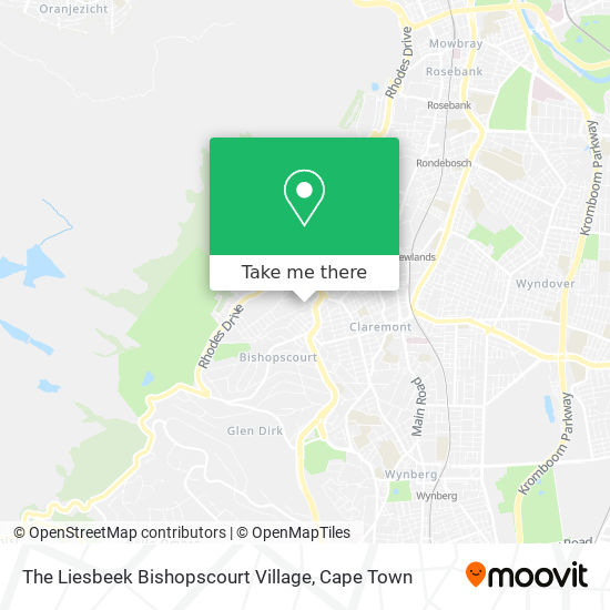 The Liesbeek Bishopscourt Village map