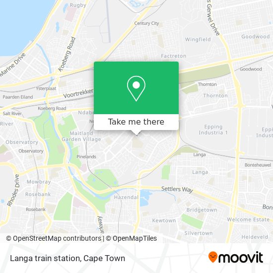 Langa train station map