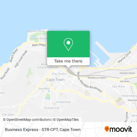Business Express - STR-CPT map