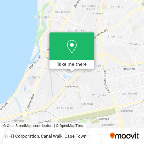 Hi-Fi Corporation, Canal Walk map