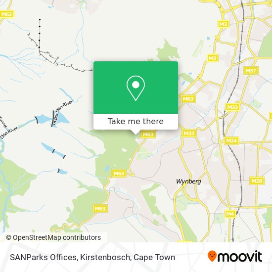 SANParks Offices, Kirstenbosch map