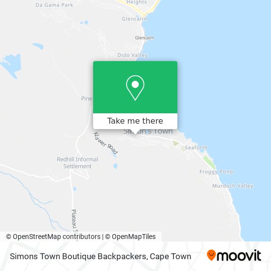 Simons Town Boutique Backpackers map