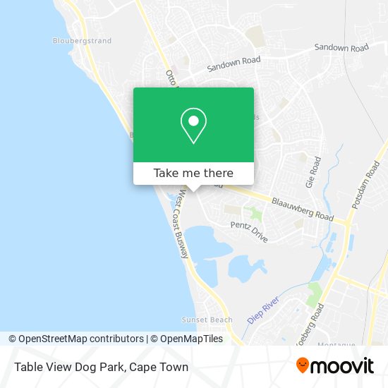 Table View Dog Park map