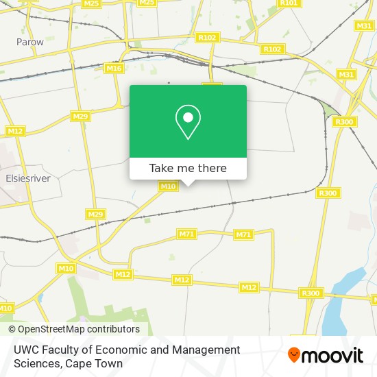 UWC Faculty of Economic and Management Sciences map