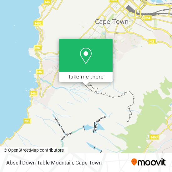 Abseil Down Table Mountain map