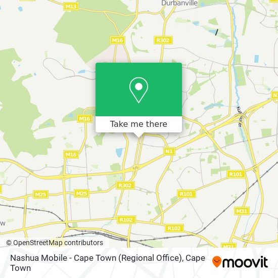 Nashua Mobile - Cape Town (Regional Office) map