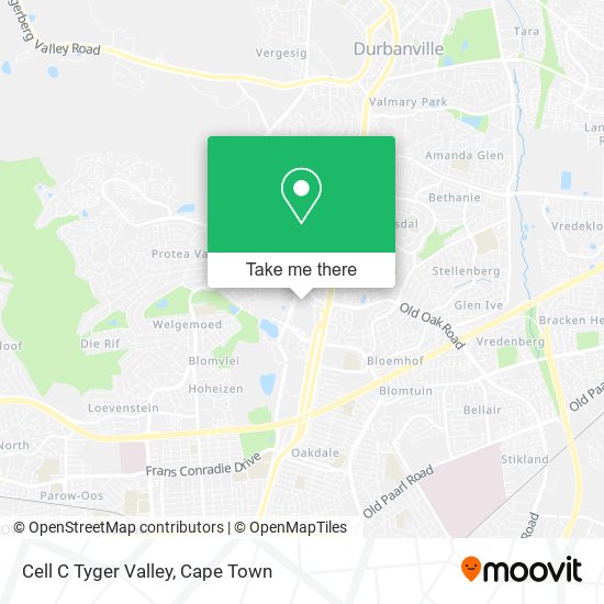 Cell C Tyger Valley map