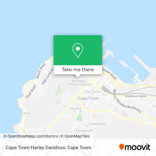 Cape Town Harley Davidson map