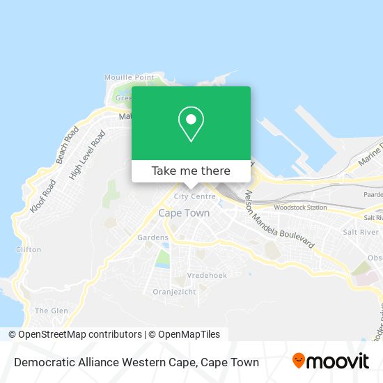 Democratic Alliance Western Cape map