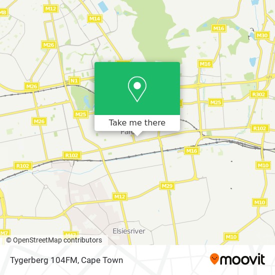 Tygerberg 104FM map
