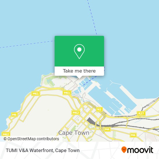 TUMI V&A Waterfront map