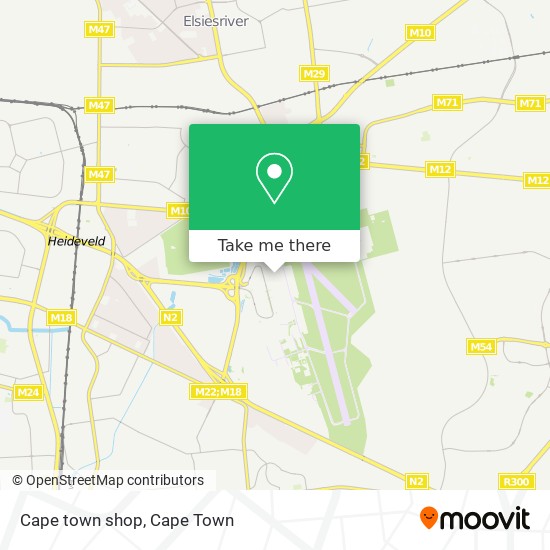 Cape town shop map